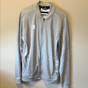 Adidas Men's Light Gray Zip-Up Sweater